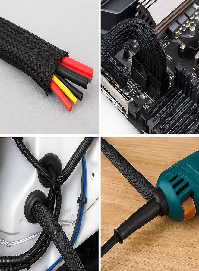 SHOKITECH Nylon 16mm Expandable Braided Sleeve for Wire Protection-10 Meter Length - Image 4